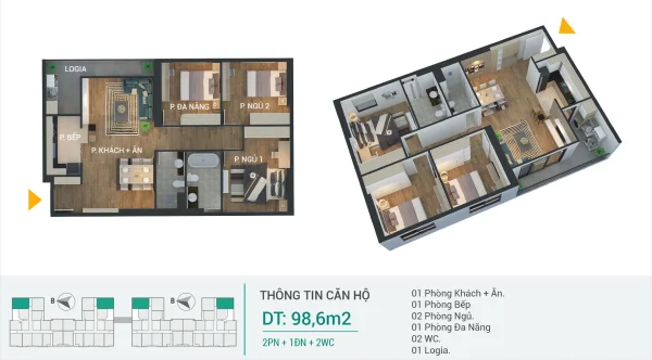 Căn hộ Phương Đông Green Park Hoàng Mai