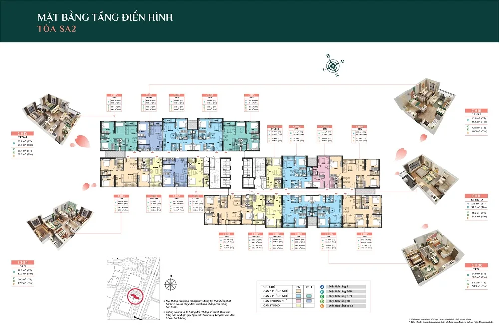 Phối cảnh phân khu The Sakura - Vinhomes Smart City