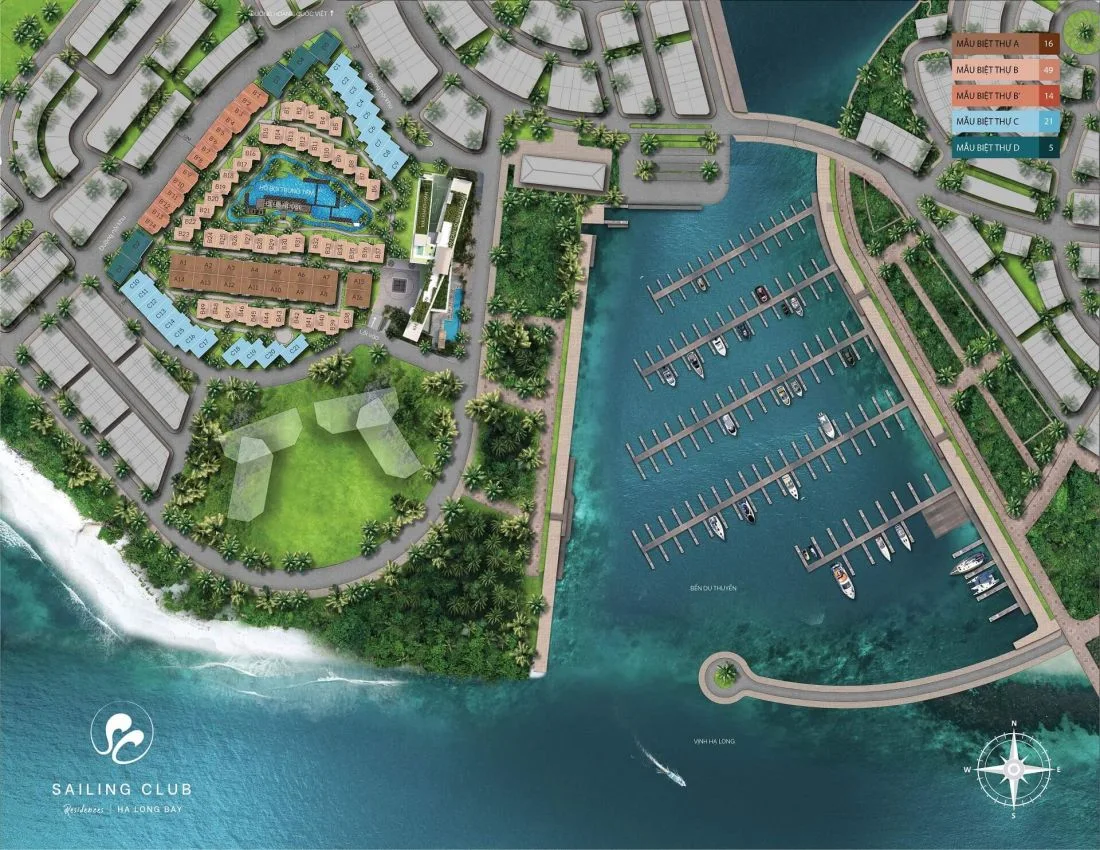 Khu biệt thự, căn hộ nghỉ dưỡng Sailing Club Residences Ha Long Bay