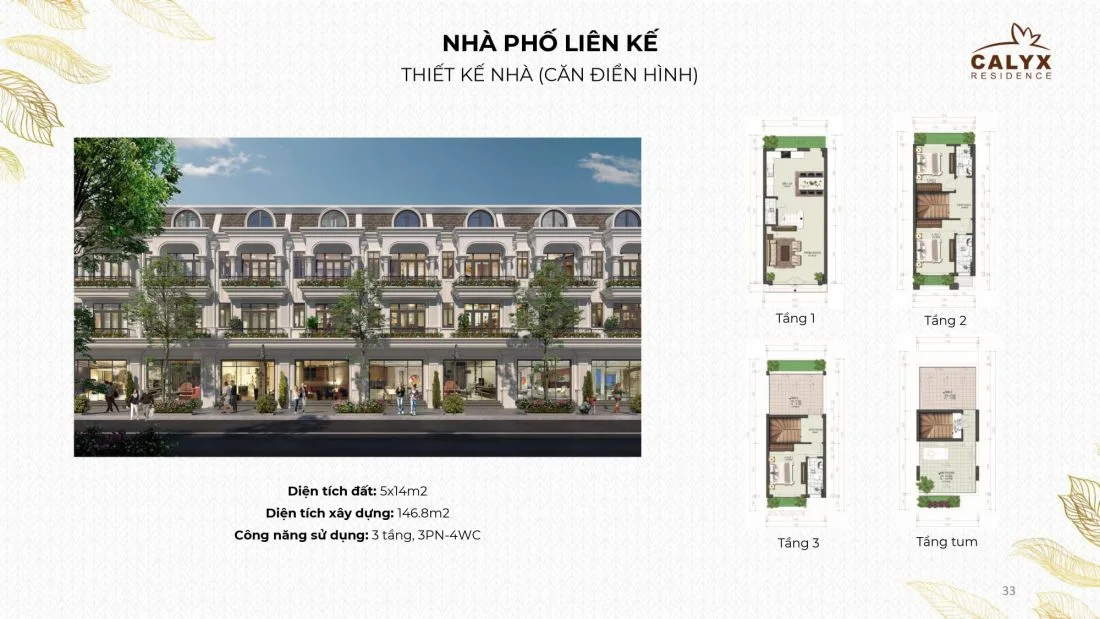 Nhà phố liên kế&nbsp;dự án Calyx Residence Đông Anh Hà Nội