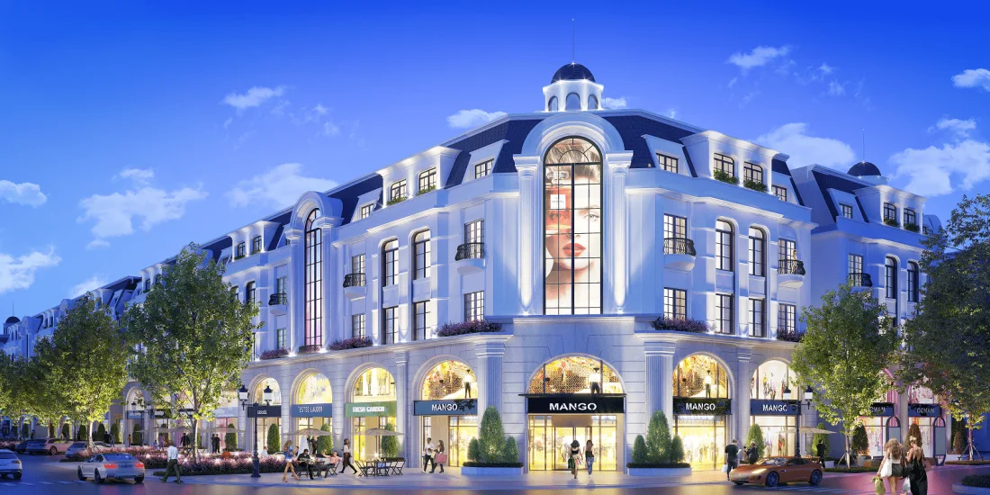 Phối cảnh shophouse dự án Hinode Royal Park Hà Nội