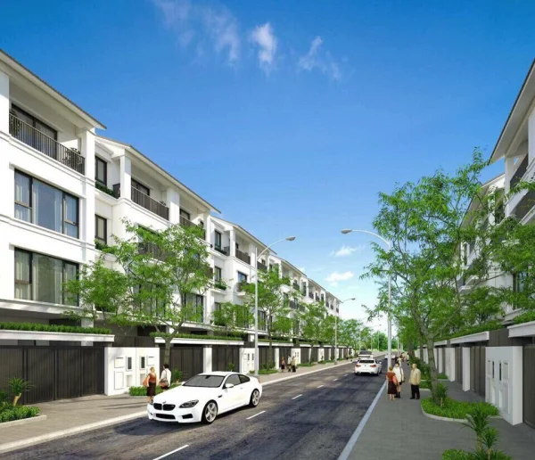 Phối cảnh dãy nhà liền kề dự án khu đô thị Promexco Móng Cái