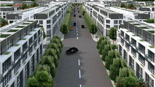 Phối cảnh đường nội khu dự án khu đô thị Promexco Móng Cái