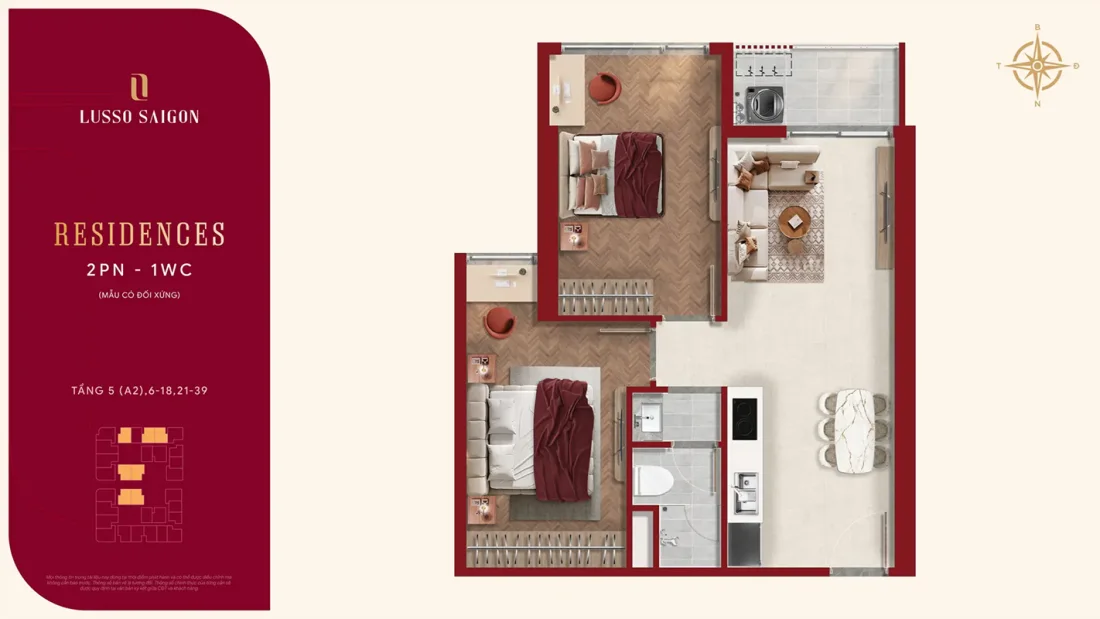 Lusso Saigon: Phân khu căn hộ thuộc La Pura TP.HCM- Ảnh 6. Lusso Saigon: Phân khu căn hộ thuộc La Pura TP.HCM- Ảnh 6.