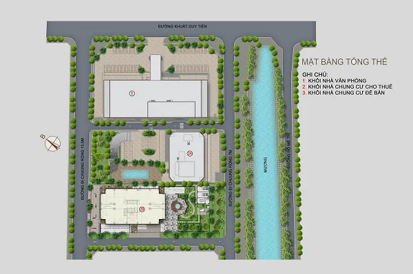 Mặt bằng tổng thể dự án tổ hợp căn hộ, văn phòng Vinata Tower