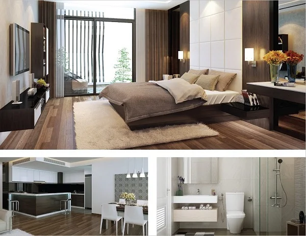 Phối cảnh căn hộ mẫu tại dự án Vinata Tower